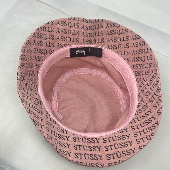 Stussy Pink Black Corduroy Bucket Hat - Picture 2 of 4